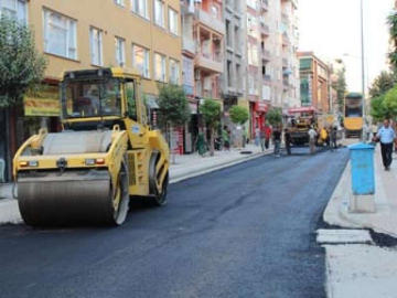 Mimar Sinan Caddesi’ne İlk Kat Asfalt Döküldü