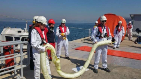 Tersanede Deniz Kazası Tatbikatı